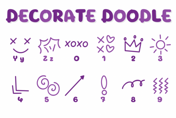 Decorate Doodle Font - Preview 3