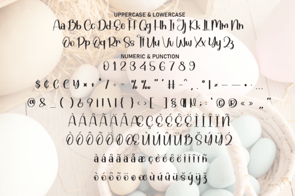 Digital Easter Font PNG with transparent background - Preview 6