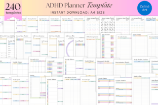 Editable ADHD Planner KDP Templates Graphic by Celine Art · Creative ...