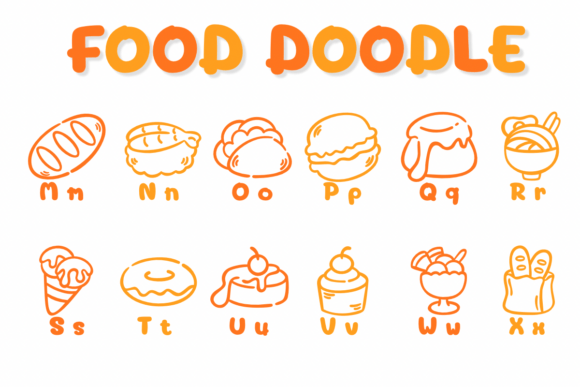 Food Doodle Font - Preview 2