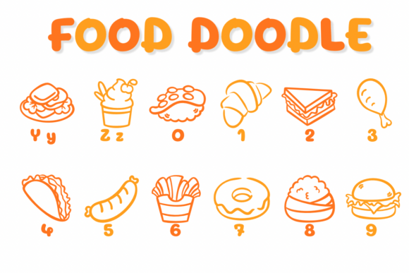 Food Doodle Font - Preview 3