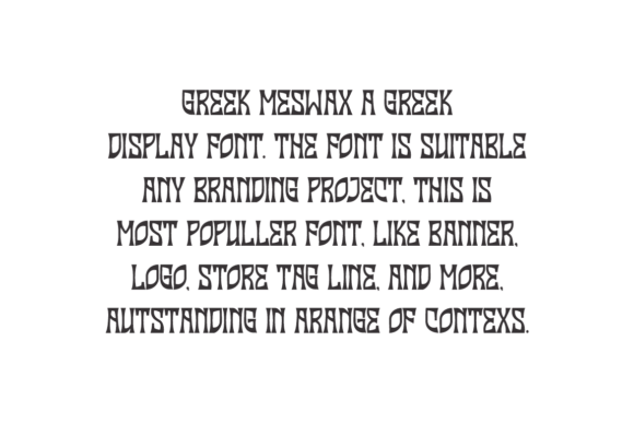 Greek Meswax Font - Preview 1