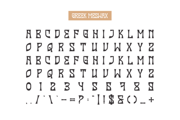 Greek Meswax Font - Preview 2