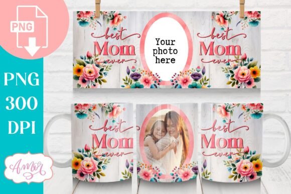 Mothers Day Photo Mug Template Png Graphics