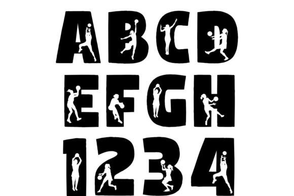 Netball Font PNG with transparent background - Preview 4