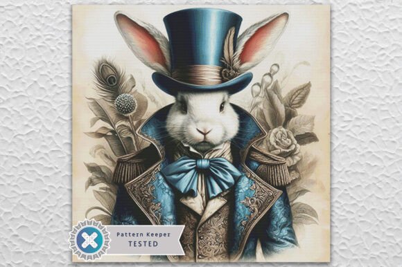 Vintage Rabbit Cross Stitch Pattern PDF