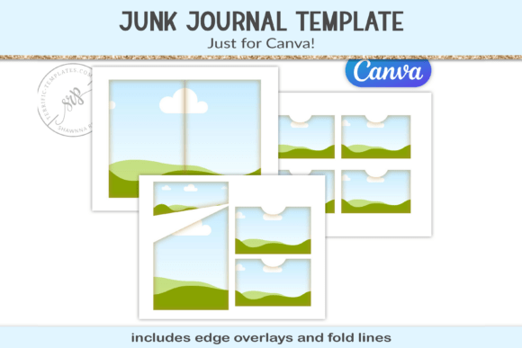 Junk Journal Canva Frame Template