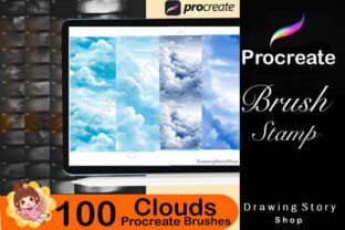 100 Cloud Procreate Brushes,sky Texture Graphic by DrawingStoryShop ...