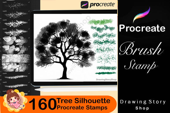 160 Procreate Tree Silhouette Stamps - photo 4