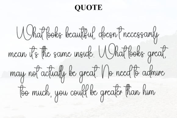 Beauty Sometimes Font font preview - 5