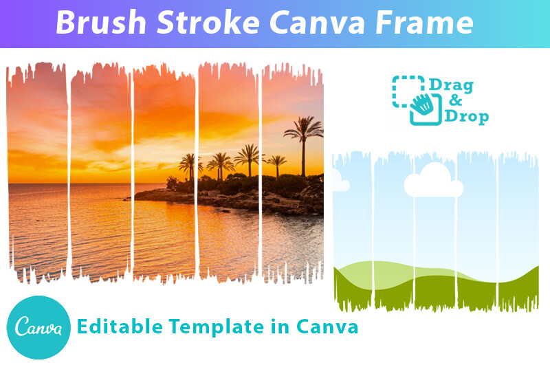 Brush Stroke Canva Frame