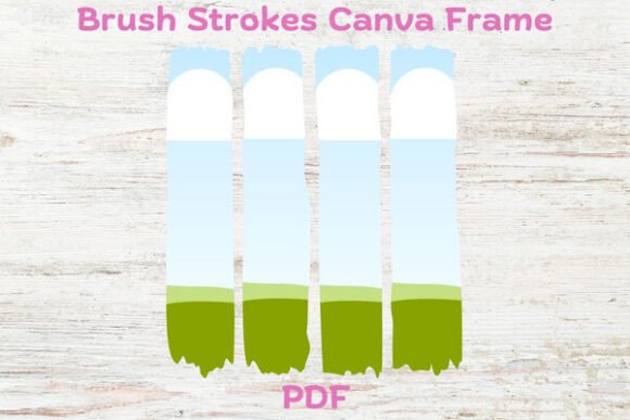 Brush Strokes 2 Canva Frame Template PDF