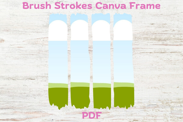 Brush Strokes 2 Canva Frame Template PDF