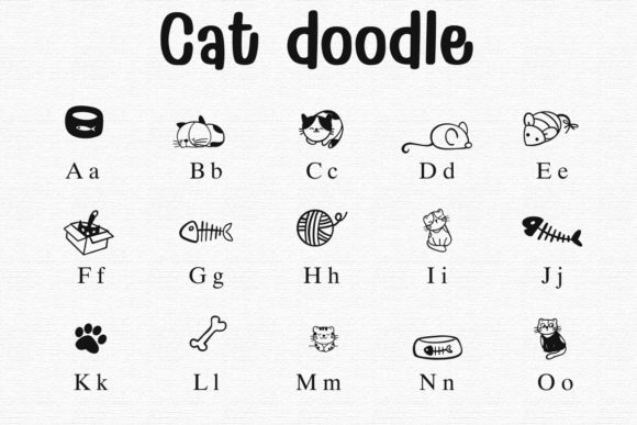 Cat Doodle Font - Preview 1