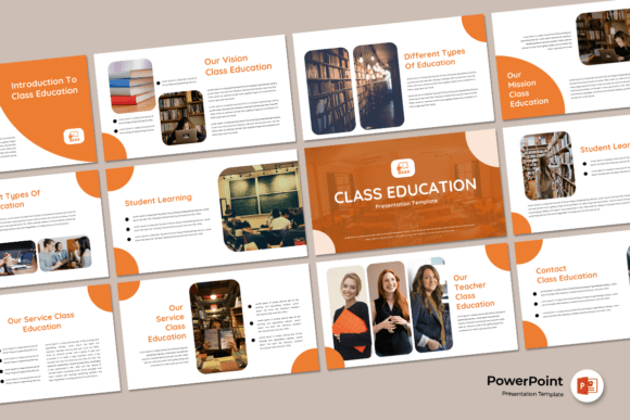 Preview of Class Education - PowerPoint Template education presentation template
