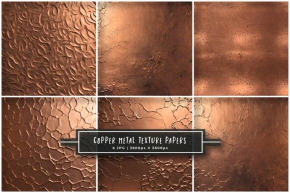 Copper Metal Texture Papers