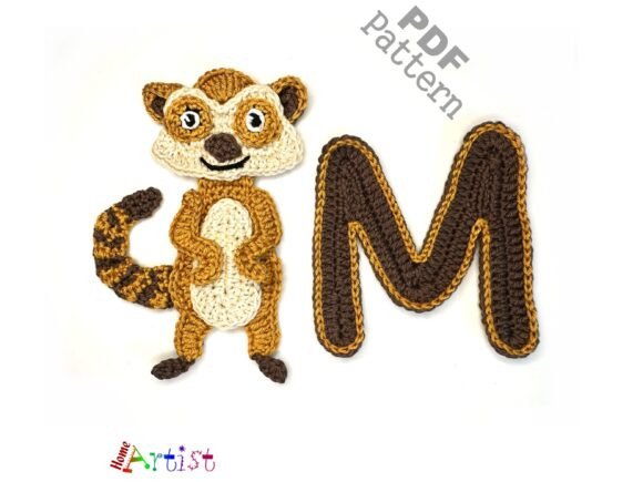 Crochet Animal Letter M Meerkat