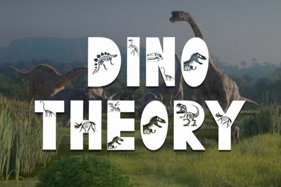 Dinosaur Fossil Font PNG with transparent background - Preview 2