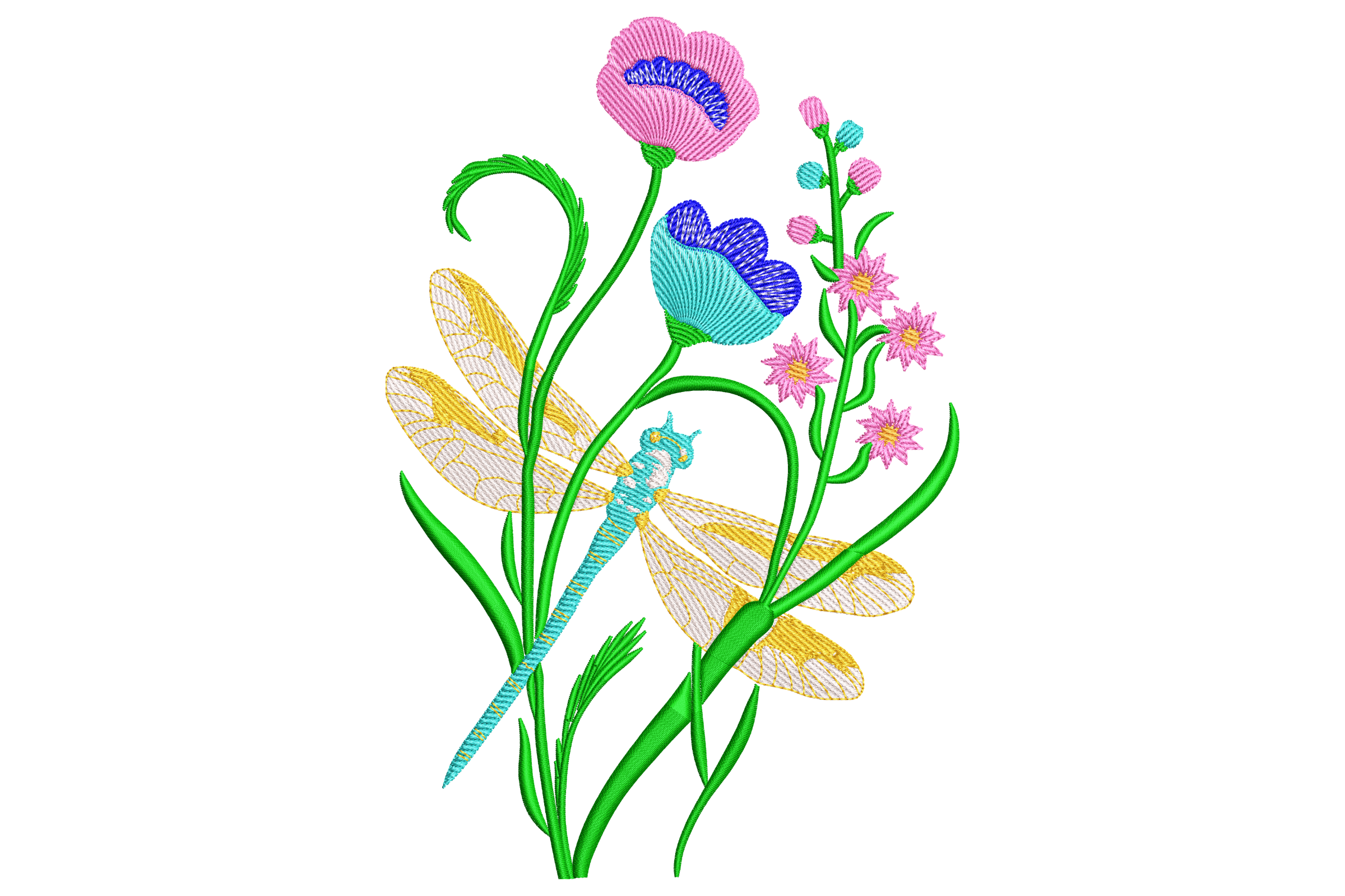 Dragonfly in Wildflowers