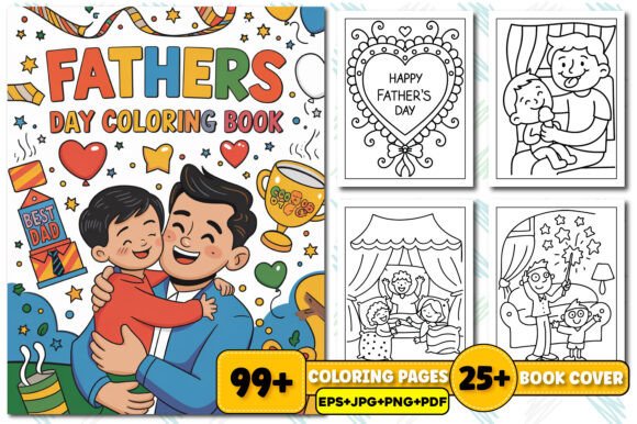Father’s Day Coloring Book for Kids