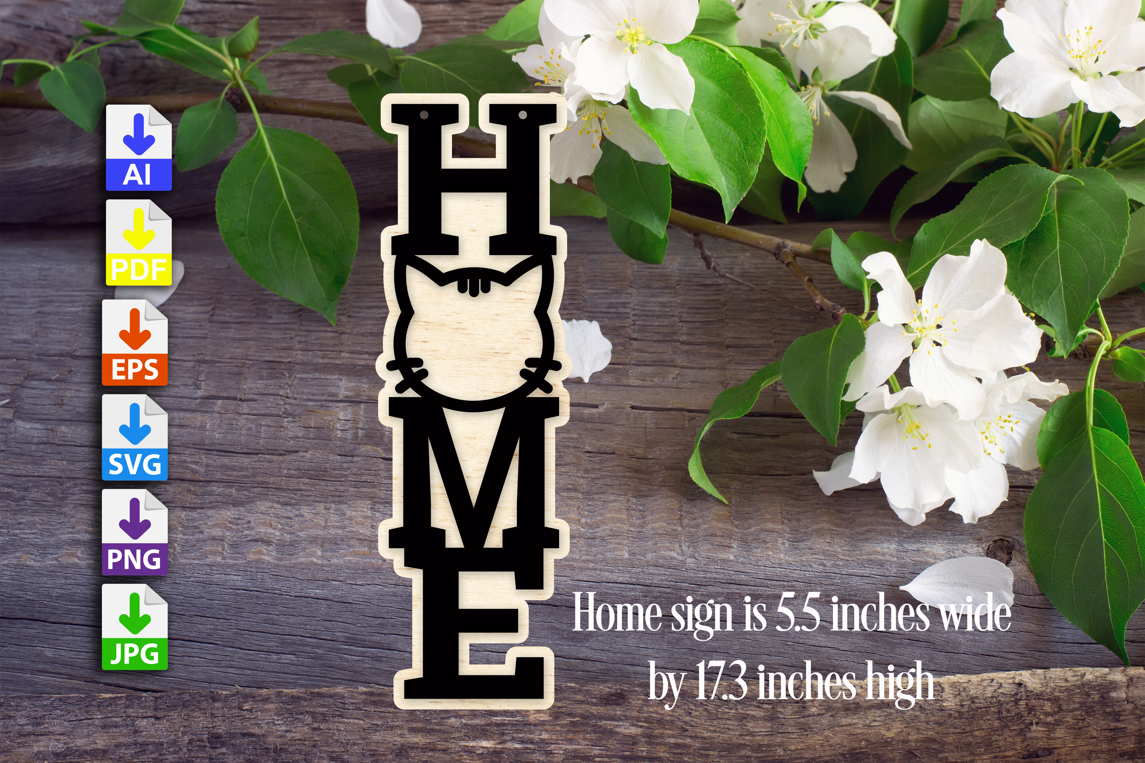 Home Sign Cat · Creative Fabrica