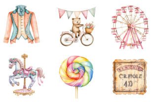 Pastel Summer Circus Clipart Graphic by Dreamshop · Creative Fabrica