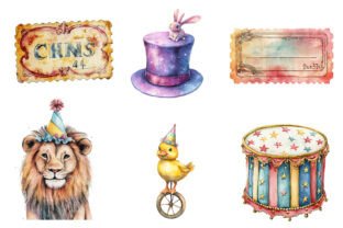 Pastel Summer Circus Clipart Graphic by Dreamshop · Creative Fabrica