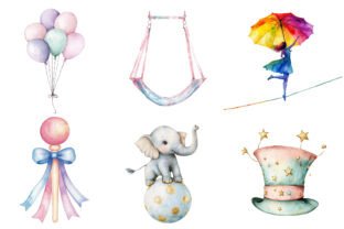 Pastel Summer Circus Clipart Graphic by Dreamshop · Creative Fabrica