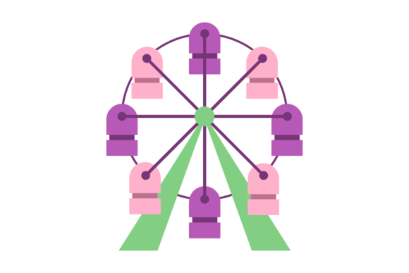 Pink and Lila Ferris Wheel