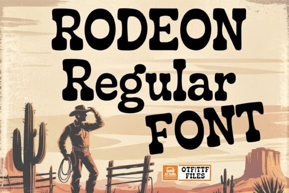 Rodeon Western Bundle Font PNG with transparent background - Preview 2