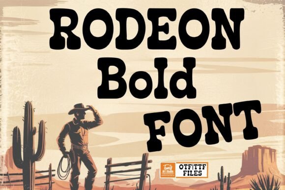 Rodeon Western Bundle Font PNG with transparent background - Preview 4