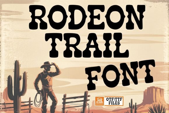 Rodeon Western Bundle Font PNG with transparent background - Preview 6