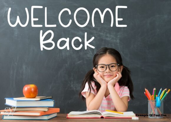 School Chalkboard Font PNG with transparent background - Preview 6