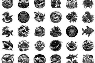 Sea Animals Svg Bundle Graphic by Priyo Design Shop · Creative Fabrica