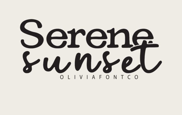 Serene Sunset Font font preview - 1