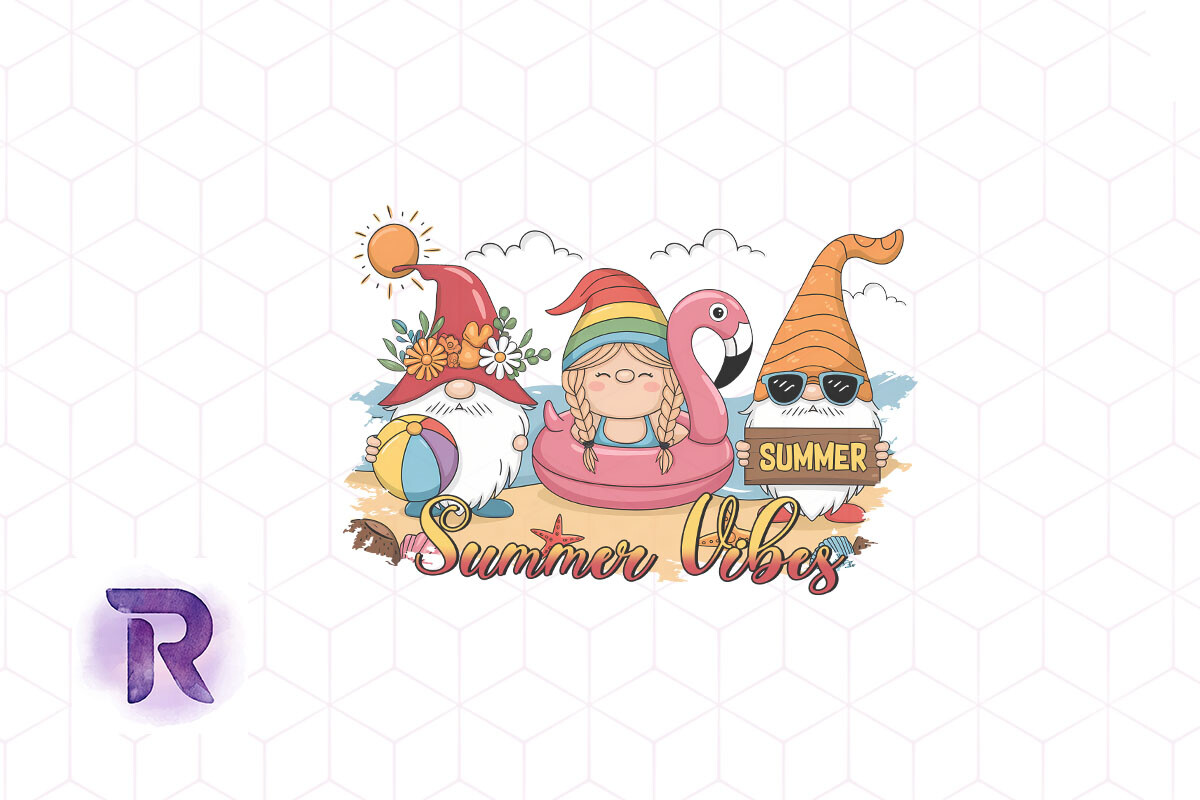 Summer Gnomes Vibes Sublimation PNG Graphic by Revelin · Creative Fabrica