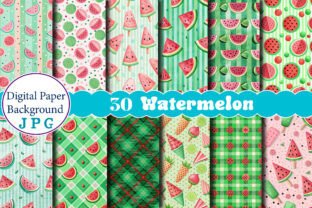 Watermelon Digital Paper Graphic by Vintage · Creative Fabrica