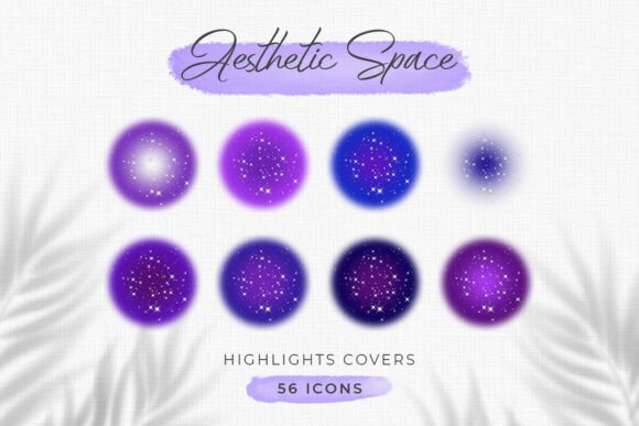Aesthetic Space Aura Highlight Covers