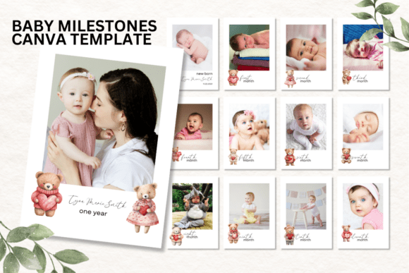 Baby Milestone Canva Template