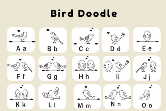 Bird Doodle Font - Preview 1