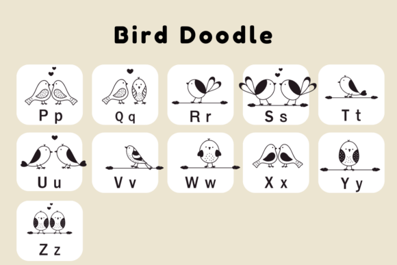 Bird Doodle Font - Preview 2