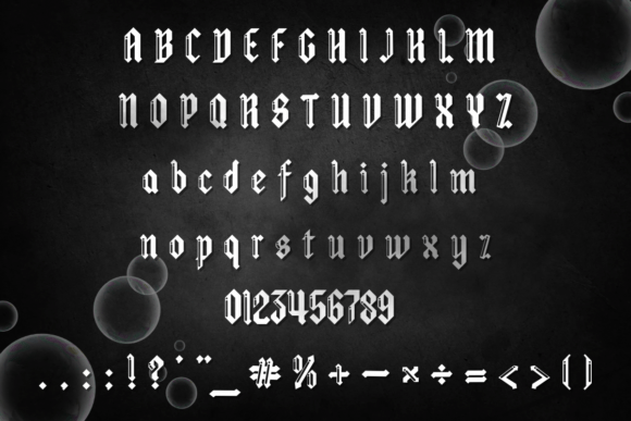 Bubble Old English Font - Preview 1
