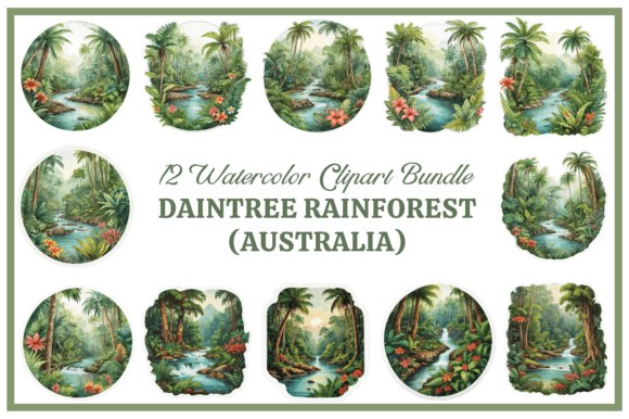 Daintree Rainforest Clipart Bundle Graphic by Jugo's Universe ...