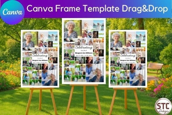 Funeral Photo Collage Canva Template
