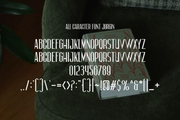 Jorgin Font PNG with transparent background - Preview 1