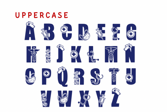 Medical Nurse Font PNG with transparent background - Preview 1