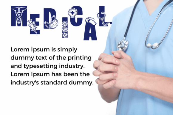 Medical Nurse Font PNG with transparent background - Preview 3