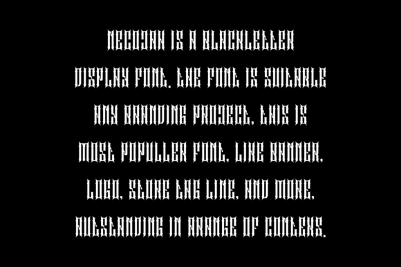Necojah Font PNG with transparent background - Preview 3