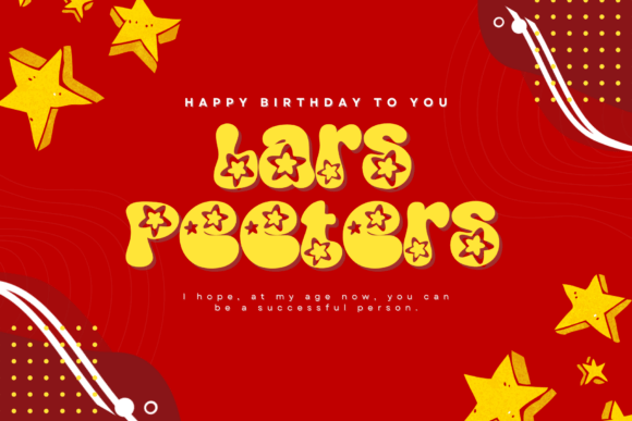 Retro Star Font PNG with transparent background - Preview 1