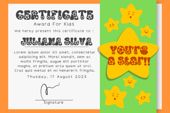 Retro Star Font PNG with transparent background - Preview 2